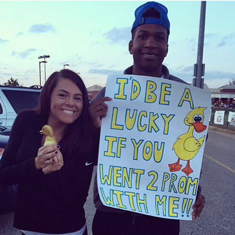 Lucky Duck! Duck Homecoming Proposal, Sadies Proposal, Cute Promposals, Formal Proposals, Prom Proposals, Cute Homecoming Proposals, Cute Prom Proposals, Asking To Prom, Dance Proposal