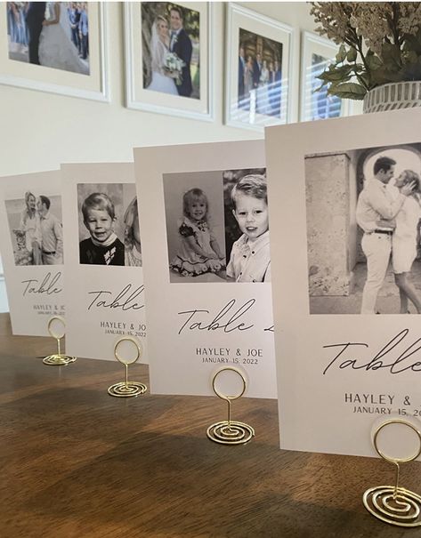 Pictures On Tables At Wedding, Wedding Reception Photo Display, Picture Frame Centerpiece Ideas, Bride To Be Decorations, Wedding Entrance Decor, Ibiza Wedding, Wedding Entrance, Salou, Wedding Stage