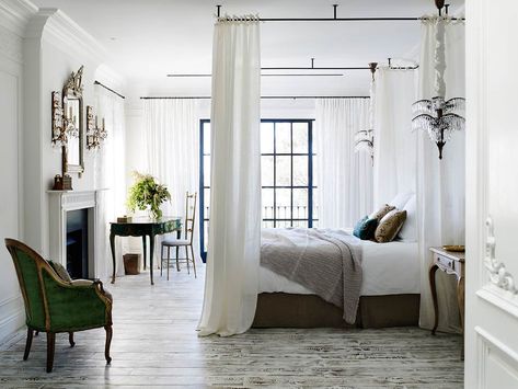 Winners Of Belle Magazine's Luxury Home Building Awards | Belle Soho Loft, French Oak Flooring, Mansion Designs, Transitional Bedroom, Sanctuary Bedroom, Romantic Bedroom, Bedroom Retreat, Curved Sofa, Contemporary Bedroom