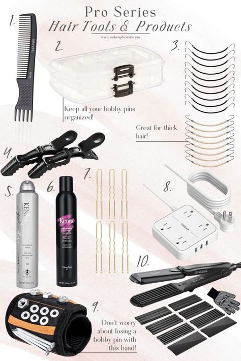 Hairstyling Tools Organization, Hair Stylist Cart, Hair Stylist Essentials, Hair Braider Supplies, Beginner Hair Stylist, Hair Equipment Tools, Cosmetology School Must Haves, Hair Stylist Must Haves Products, Beginner Cosmetologist