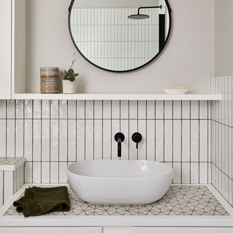 Inspiration for a Modern Bathroom Design | Bert & May Metro Tiles Bathroom, Bloor Homes, Modern Bathroom Designs, Room Wall Tiles, Reclaimed Tile, Neutral Tile, Tiles Handmade, Metro Tiles, Natural Pigments