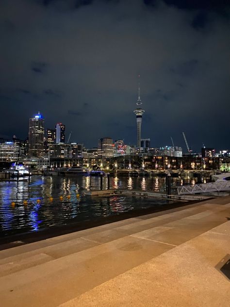 Auckland City At Night, New Zealand Auckland City, Auckland City Aesthetic, New Zealand Lifestyle, New Zealand Aesthetic City, Auckland New Zealand Aesthetic, Auckland Aesthetic, Nz Aesthetic, New Zealand Aesthetic