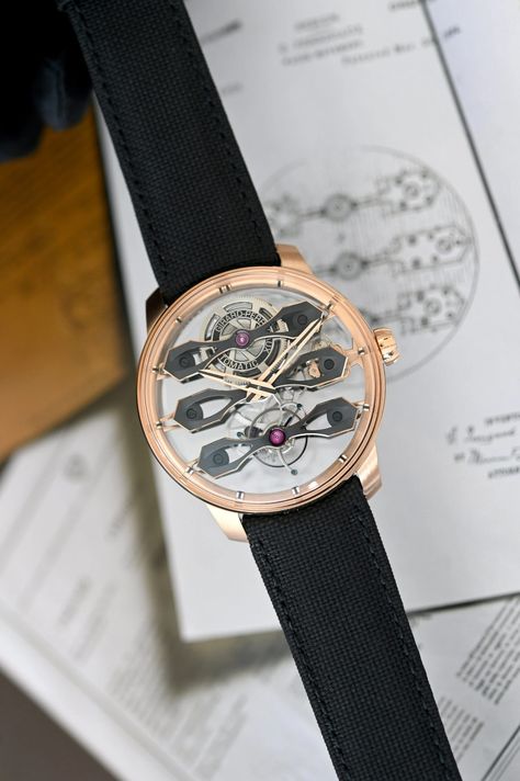 2024 Girard-Perregaux Tourbillon with Three Flying Bridges - 1 Rose Gold Crown, Geneva Watch, Monochrome Watches, Girard Perregaux, Skeleton Watches, Pilot Watch, High End Watches, Rose Gold Case, Gold Crown