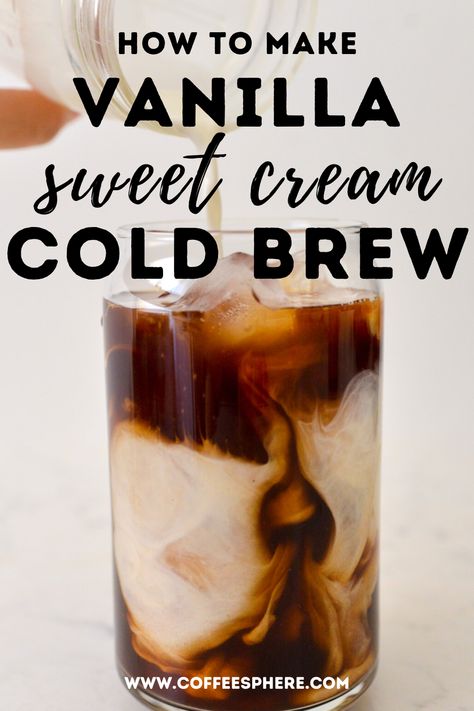 Starbucks Vanilla Sweet Cream, Starbucks Partner, Vanilla Sweet Cream Cold Brew, Ninja Coffee Bar Recipes, Sweet Cream Cold Brew, Resep Starbuck, Vanilla Sweet Cream, Cream Cold Brew, Nespresso Recipes