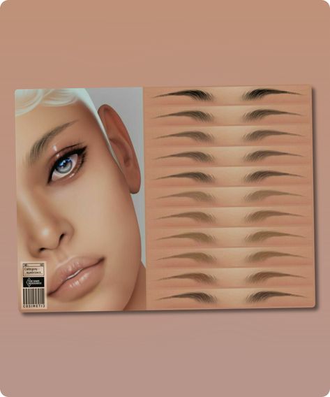 Sims 4 Facial Hair CC: Eyebrows   N46 By Cosimetic Sims3melancholic Eyebrows, Sims 4 Facial Hair Cc, Sims 4 Cc Download, Eye Brows, Model Nails, Best Sims, Hair Food, Tone Hair, Lip Mask