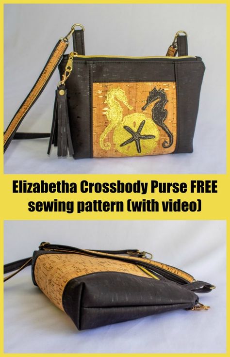 Crossbody Purse Patterns, Cut Crafts, Handbag Sewing, Purse Patterns Free, Cross Body Bag Pattern, Purse Sewing, Wallet Sewing Pattern, Saddle Bag Purse, Handbag Sewing Patterns