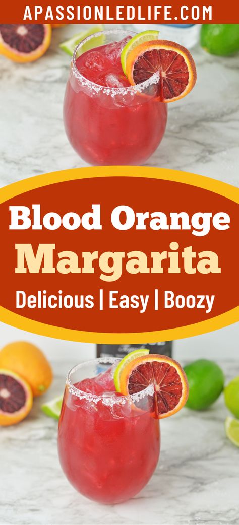 Orange Margarita Recipe, Blood Orange Margarita Recipe, Orange Margarita, Homemade Margaritas, Margarita Salt, Blood Orange Margarita, Easy Margarita, Margarita On The Rocks, How To Make Margaritas