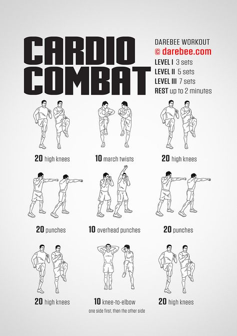 Cardio Combat Workout Combat Workout, Body Pump Workout, Darebee Workout, Fighter Workout, Mma Workout, At Home Workout Plan, Boxing Workout, Free Workouts, Gym Workout Tips