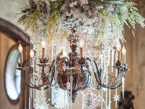 40+ Stunning Christmas Chandeliers | Page 4 of 4 | Art & Home Decor Blog Christmas Chandeliers, Christmas Chandelier Decor, Elegant Christmas Dinner, Christmas Candelabra, Silver Gold Christmas, Black Crystal Chandelier, Christmas Chandelier, Season Decorations, French Country Chandelier