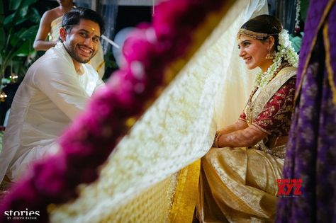 Naga Chaitanya And Samantha's Wedding HD Stills - Social News XYZ Celebrity Couple Costumes, Indian Celebrity Weddings, Celeb Wedding, Wedding Ceremony Readings, Naga Chaitanya, Samantha Wedding, Diy Gift For Bff, Sabyasachi Bride, Samantha Akkineni