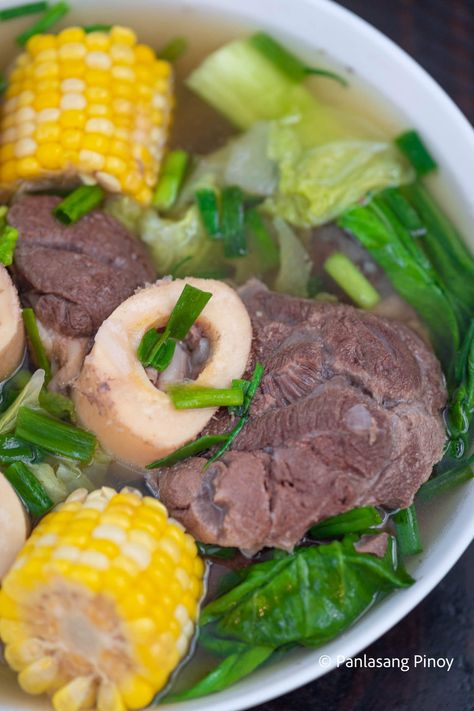 Bulalo Recipe, Beef Shank Soup, Filipino Soup Recipes, Sinigang Recipe, Pork Sinigang, Beef Shank Recipe, Easy Filipino Recipes, Recipe Instant Pot, Beef Shank