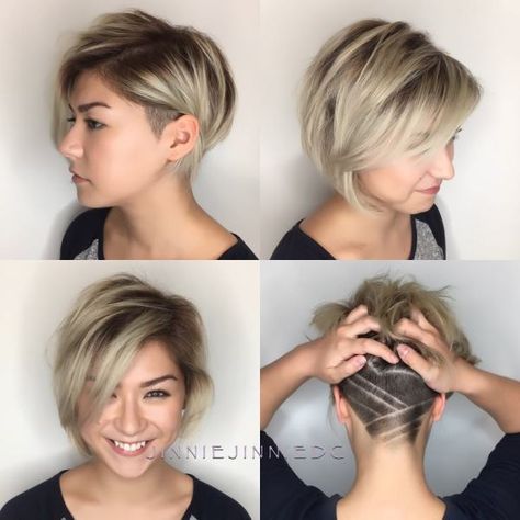 50 Best Short Haircuts and Hairstyles for Fine Hair Kort Bob, Trendy Short Hairstyles, Hairstyles For Fine Hair, Fine Curly Hair, Short Hairstyles Fine, Short Hair Undercut, Best Short Haircuts, Layered Bob, Penteado Cabelo Curto