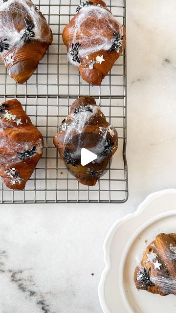 Bespoke Luxury Confetti & Party Decor on Instagram: "🕷️The Spookiest Glitter Croissants will be in tomorrow’s drop!!! 🥐

 #lgdglitterfood #halloween2024 #theglittervault #laurenglassdesigns" Halloween Croissant, Glass Designs, Confetti Party, Glass Design, Party Decor, Confetti, Pumpkins, Bespoke, Party Decorations