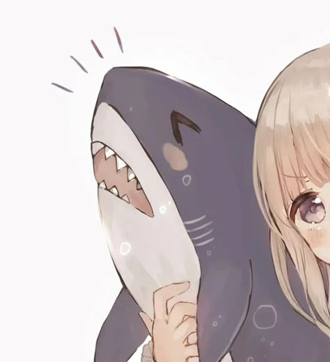 Cute Anime Profile, Ruby Anime, Shark Pictures, Shark Plush, Shark Art, Cute Shark, A Silent Voice, Cute Anime Profile Pictures, Anime Love Couple