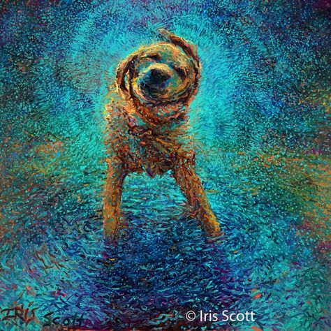 Brilliant Finger Paintings Filled with Textured Movement Art Amour, Iris Scott, Illustration Kunst, Art Et Illustration, Wow Art, Finger Painting, Arte Animal, Art And Illustration, The Blues