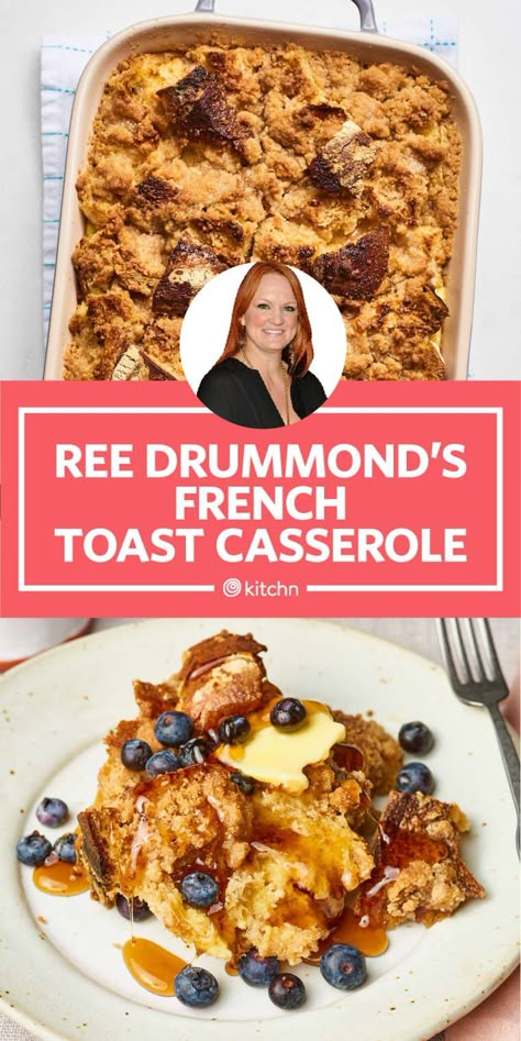 Pioneer Woman Lemon Blueberry French Toast, French Toast Casserole Pioneer Woman, French Toast Bake Overnight, French Toast Casserole Easy, Breakfast Favorites, Baked French Toast Casserole, French Toast Casserole Overnight, Pioneer Woman Ree Drummond, Best French Toast