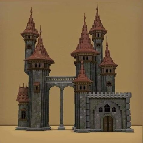 Minecraft Houses Castle, Minecraft Medieval Buildings, Themed Houses, Minecraft Medieval Castle, Minecraft Castle Blueprints, Minecraft Castle Designs, Cute Minecraft, Alien Romulus, Minecraft Statues