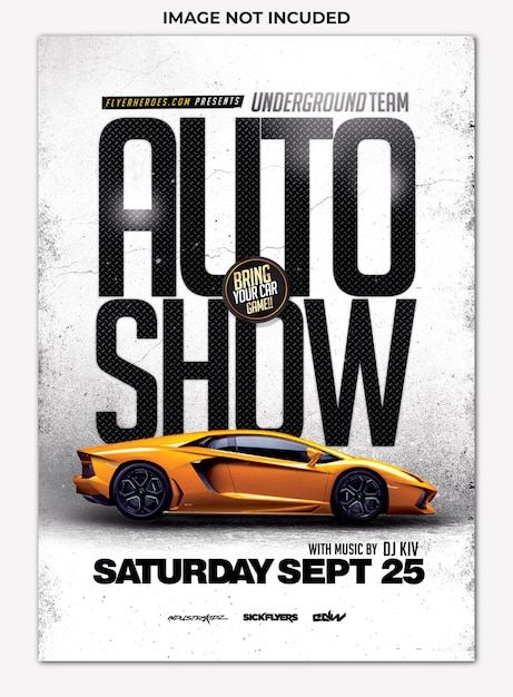 Car Show Flyer, Show Flyer, Promo Flyer, Car Banner, Event Posters, Business Car, Photoshop Tutorial Typography, Event Poster Design, Flyer Layout