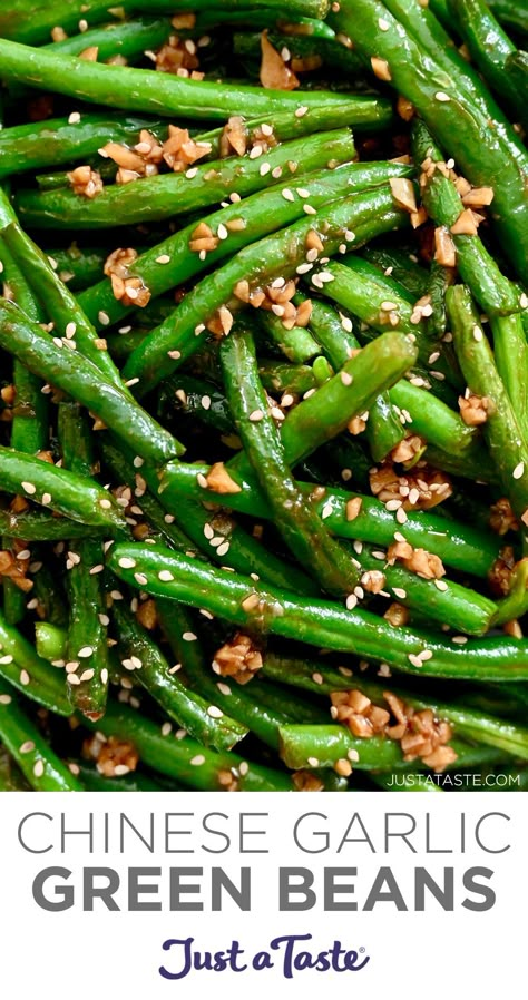 Asian Style Green Beans, Chinese Green Bean Recipes, Chinese Style Green Beans, Chinese Garlic Green Beans, Chinese Green Beans, Asian Green Beans, Fresh Green Bean Recipes, Garlic Green Bean Recipes, Chinese Garlic