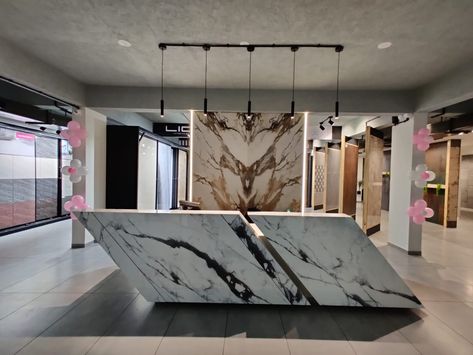 Granite Showroom Design, Marble Showroom Design Interiors, Stone Showroom Design, Marble Showroom Design, Granite Showroom, Ceramic Showroom, Marble Showroom, Marble Living Room, Black Kitchen Countertops