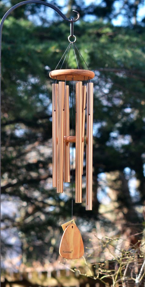 Wind Bells Ideas, Beautiful Wind Chimes, Windchimes Aesthetic, Boho Wind Chimes, Wind Chimes Aesthetic, Metal Wind Chimes, Wind Bell, Wind Chime, Windchimes Outdoor