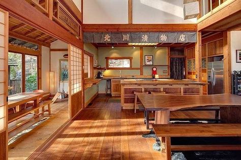 Japanese Farmhouse, Modern Japanese House, House Elements, Japanese Home Design, Japanese Style House, Japanese Interiors, Farmhouse Decorating, Architecture Model House, Modern Home Furniture