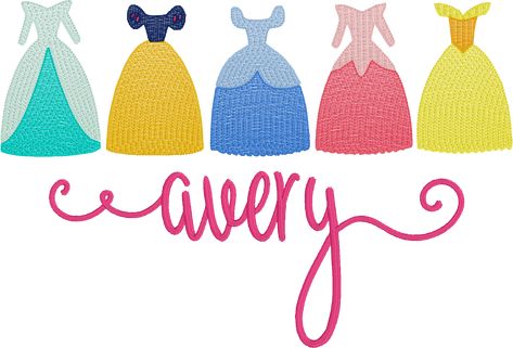 Princess Applique Designs, Appliqué Ideas, Disney Princess Dresses, Dress Embroidery, Sewing Diy, Hand Embroidery Design, Embroidery Dress, Clothing Ideas, Applique Designs