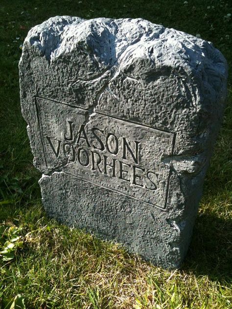 JASON VOORHEES Friday The 13th Part 6 Tombstone replica Camp Crystal Lake, Jason Vorhees, Horror Fanatic, Friday 13th, Slasher Movies, 80s Horror, Horror Icons, Crystal Lake, Jason Voorhees