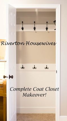 A complete closet makeover for a more functional closet! Such a brilliant idea! Coat Closet Makeover, Small Coat Closet, Laundry Table, Diy Bank, Coat Closet Organization, Front Closet, Entry Closet, Closet Organization Diy, Hall Closet