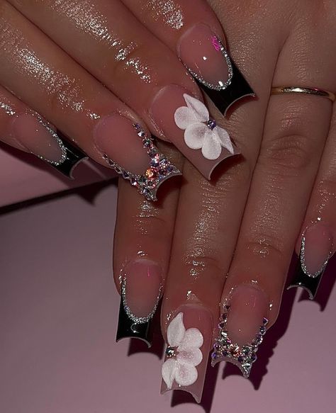 Junior H, Nail Glam, Acrylic Toe Nails, Acrylic Nail Set, Gel Acrylic Nails, Diy Acrylic Nails, Girly Acrylic Nails, Simple Acrylic Nails, Dope Nail Designs