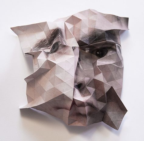 andreas triangulated portrait 5218 Psychological Art, Arte Pop Up, Manipulated Photography, Photography Sketchbook, Photo Sculpture, Geometric Portrait, 3d Photography, Geometric Sculpture, Experimental Photography