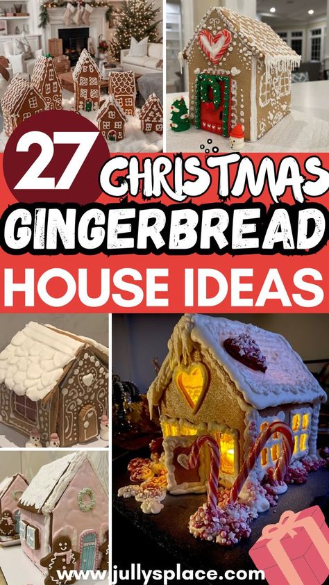 christmas gingerbread house ideas, gingerbread house ideas Pretzel Gingerbread House, Porch Pillars, Gingerbread House Ideas, Rustic Log Cabin, Gingerbread House Decorations, Christmas Gingerbread House, Easy Christmas Crafts, Christmas Gingerbread, Holiday Decorating