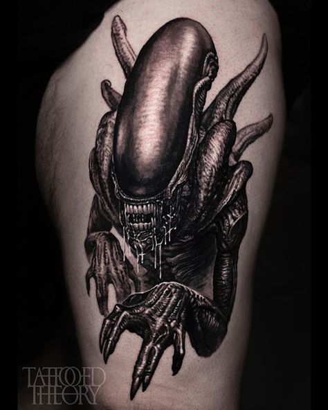 Alien Xenomorph Tattoo, Xenomorph Tattoo, Alien Xenomorph, Fusion Ink, Alien Tattoo, Zbrush, New Tattoos, Art Illustration, Tattoo Design