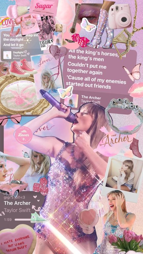 Taylor Swift lover collage #wallpaper #taylorswift #lover Taylor Swift Lover Collage, Lover Collage, Taylor Swift Collage, Taylor Swift Lover, Collage Wallpaper, Taylor Swift Album, Taylor Swift Wallpaper, Music Aesthetic, Aesthetic Collage