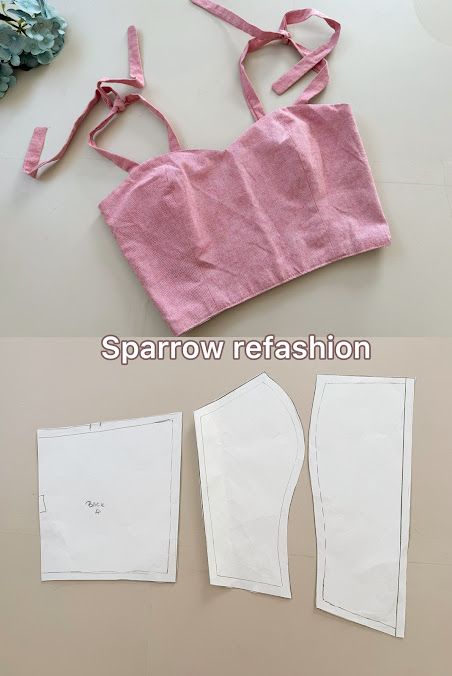 How to Make a Bustier Top Pattern: A Beginner’s Guide | Free sewing Patterns - Sparrow Refashion: A Blog for Sewing Lovers and DIY Enthusiasts Tops Sewing Patterns Free, Beginner Sewing Top Patterns, Sewing Patterns For Beginners Free, Beginner Clothes Sewing Patterns, Bustier Top Pattern Free, Easy Top Sewing Pattern Free, Easy Dress Sewing Patterns Free, Easy To Sew Tops, How To Sew Clothes For Beginners