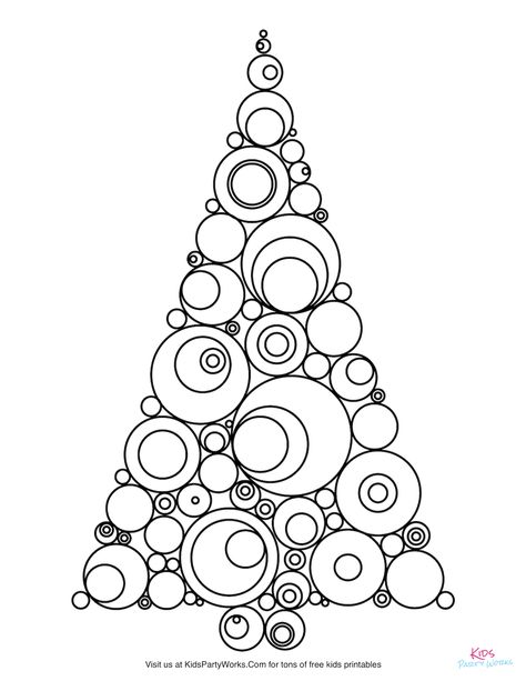 Xmas Templates, Paper Crafts Printable, Christmas Tree Coloring, Abstract Christmas Tree, Tree Coloring, Holiday Symbols, Christmas Tree Coloring Page, Coloring Page For Adults, Abstract Christmas