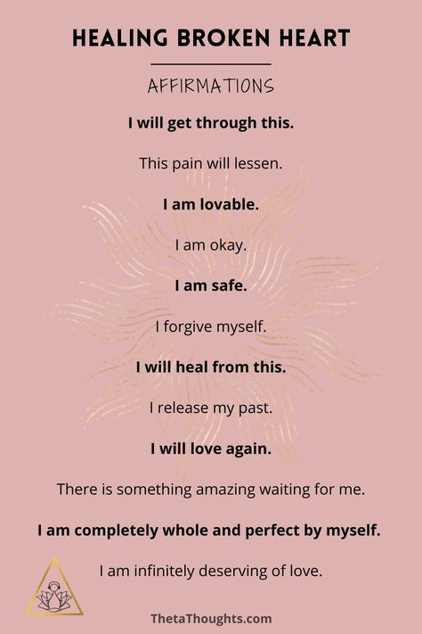 Post Break Up Affirmations, Post Break Up Self Care, Daily Affirmations For Heartbreak, Break Up Healing Quotes, Manifest Ex Back Affirmations, Healing Your Heart, Break Up Affirmation Quotes, Breakthrough Affirmations, Daily Affirmations After Breakup