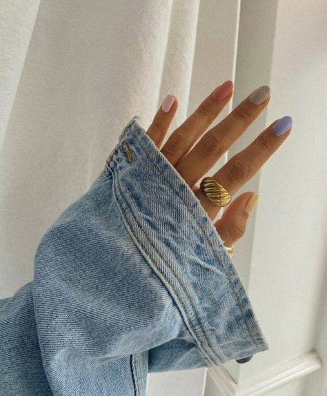 Pastel Manicure, Nails Pastel, Yennefer Of Vengerberg, Nail Pictures, Minimalist Nails, Dream Nails, Mani Pedi, Cute Acrylic Nails, Blue Aesthetic