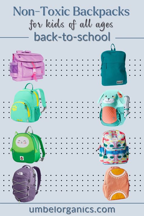 school backpacks Toxic School, School Shopping List, Preschool Backpack, Teen's Backpack, Clean Products, Backpacks For School, Back To College, Toxic Chemicals, Back To School Shopping