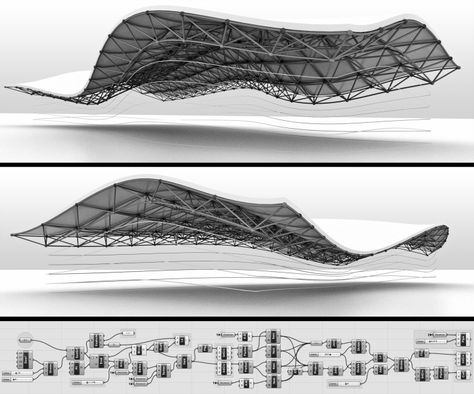 Spaceframe Structure                                                       … Space Truss, Parking Plan, Sp Studio, Architectural Structure, Truss Structure, Shell Structure, Parametric Architecture, Arch Model, Roof Architecture