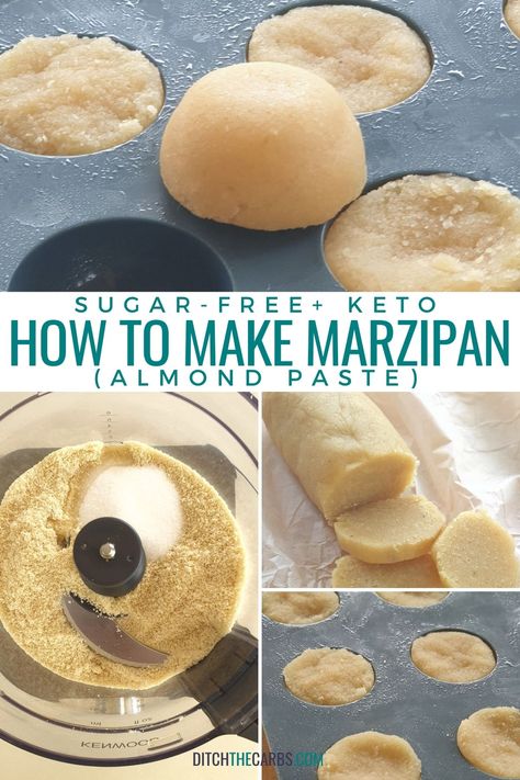 Keto Almond Bars, Keto Marzipan Cookies, Keto Marzipan Recipe, Gluten Free Marzipan Cake, Keto Macarons Recipe, Keto Almond Paste, Homemade Marzipan Recipe, Sugar Free Pastries, Low Sugar Cakes