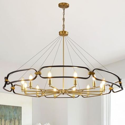 Island Light Fixtures Farmhouse, Farmhouse Chandelier Dining Rooms, Chandelier For Entryway, Kitchen Island Lighting Black, Kitchen Island Light Fixtures, Style Kitchen Island, Black And Gold Chandelier, Round Kitchen Island, Light Fixtures Farmhouse