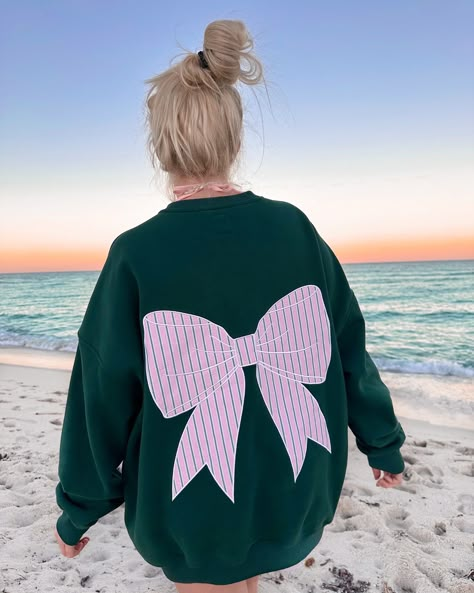 NEW🎄💗 who doesn’t love matching boxer shorts? Christmas Stripes, Preppy Sweatshirts, Winter Green, Wrapping Gift Cards, Cute Sweatshirts, Logo Collection, Clothing Logo, Pajama Robe, Embroidered Sweatshirts