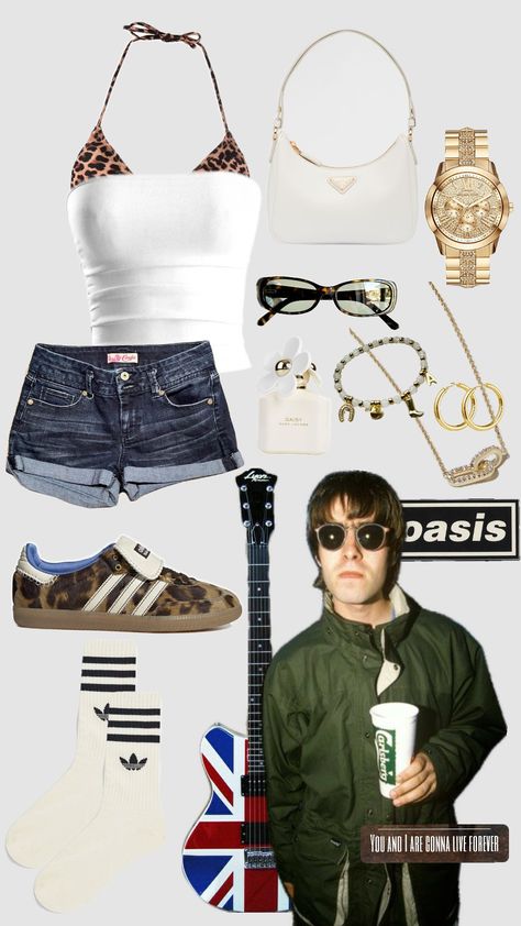 oasis inspired outfit #oasis #oasisknebworth #oasisband #oasisaesthetic #oasiswallpaper #oasisoutfit #outfit #outfitcheck #outfitchallenge #outfitcomp #outfitboard Oasis Clothing, Oasis Band, Outfit Challenge, Oasis, Concert Outfit, Outfit Inspirations, Concert