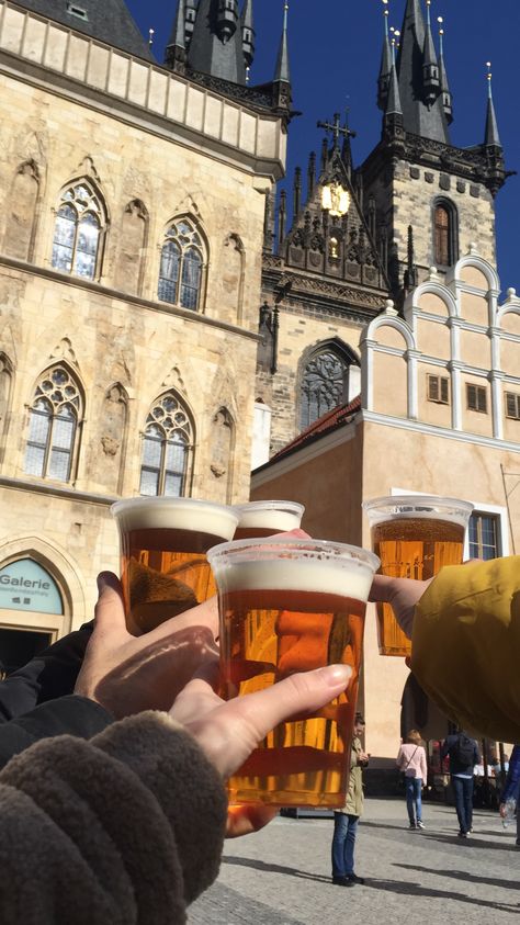 Prague Beer Czech! / 6.03.18 #beer Czech Beer, Prague Travel, City Aesthetic, Prague, Czech Republic, Times Square, Beer, Travel, Quick Saves