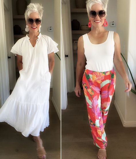 Summer Fashion Over 50 Fifty Not Frumpy, Vacation Clothes For Women Over 50, Over 50 Summer Outfits, Summer Fashion Over 50, Chic Over 50 Fashion Summer, Summer Outfits Over 50 Casual, Resort Wear For Women Classy, Chic Over 50 Fashion, Beach Outfit For Women