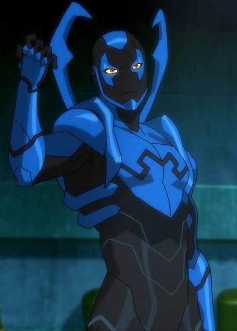 Blue Beetle Young Justice, Jaime Reyes, Batman Redesign, Black Beetle, Spiderman Black, Dc Comics Wallpaper, Japanese Superheroes, Comic Layout, Super Hero Outfits