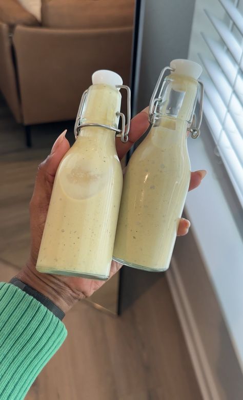 Copycat CAVA tahini caesar dressing — Sweet Greens Vegan Avocado Vinaigrette, Honey Mustard Salad Dressing, Avocado Dressing, Puppy Chow, Snacks Für Party, Ripe Avocado, Salad Dressing Recipes, Dressing Recipe, Christmas 2020