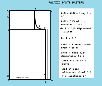 Image result for palazzo pants patterns free Palazzo Pants Diy, Pallazo Pants Pattern, Palazzo Pants Pattern, Bodice Block, Pants Pattern Free, Pants Patterns, Pants Tutorial, Pattern Drafting Tutorials, Diy Pants