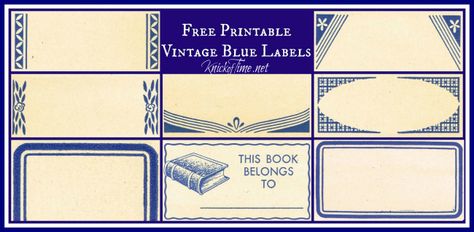 Vintage Blue Labels Printables Tea Towel Display, Handmade Christmas Signs, Spring Chalkboard Art, Labels Printables, Etiquette Vintage, Canning Labels, Style Pantry, Free Vintage Printables, Organizing Labels